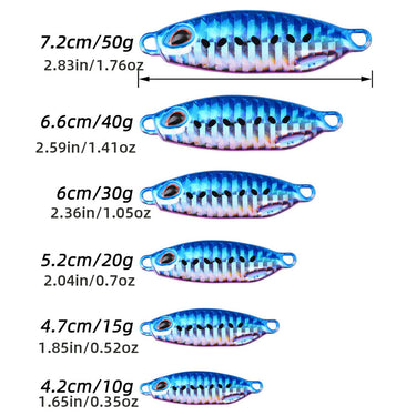 Metal Cast Jig Spoon 10g 15g 20g 25g 30g 50g Shore Casting Jigging Fish Sea Bass Fishing Lure Artificial Bait Tackle