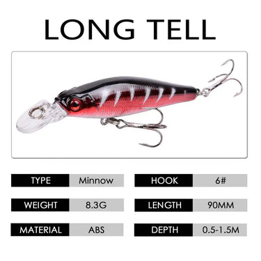 Minnow Bait Fishing Lure 8cm 8g Floating Wobblers Topwater Lures isca artificial carp fishing crankbait pesca