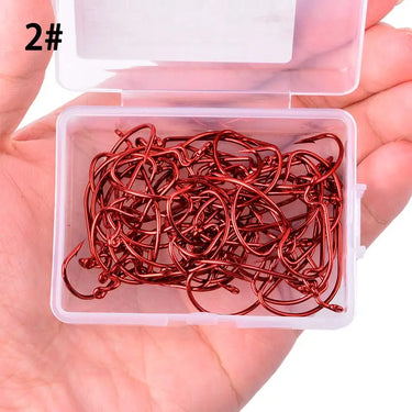 10pcs/ Set Fishing Hook Carbon Steel Wide Crank Offset Fishhook For Soft Worm Lure 5/0#-1# Bass Barbed Carp Fishing Hooks