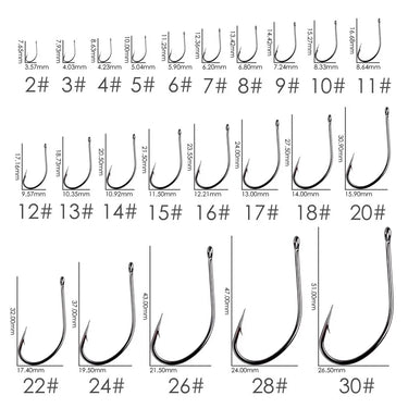 100pcs 30pcs Barbed Carp Fishing Hooks Pack Coating High Carbon Stainless Steel with Retail Original Box Fishing Hook Tackle