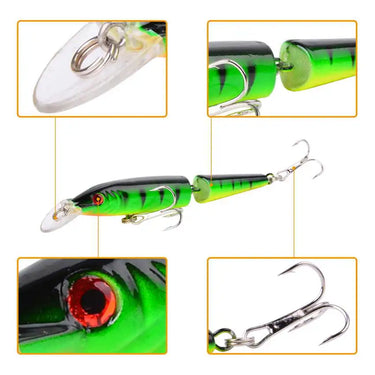 10.8cm 9.3g wobbler Pike Fishing Lures Artificial Multi Jointed Sections Bait Crankbait Fake Fish Fishing Accessories