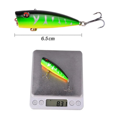 Popper Fishing Lure with 4# Hooks 7cm 9g Floating Crankbait Artificial Bait Poper Pesca Carp Pike