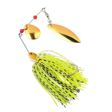 15G Spinnerbait rubber jig Metal bait Spinner spoon Fishing Lure Sequin fishing Tackle pesca Wobbler carp fishing hook 1pcs