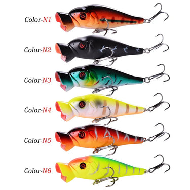 Popper Fishing lure 86mm 11.3g Trolling Wobblers Bait Top water bass isca Artificial hard Bait Fishing Tackle