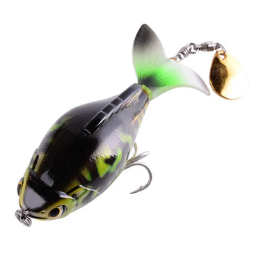 Whopper Popper Fishing Lure bait Rotate Tail Popper Lure 9.5cm 16.9g Topwater Wobble Fishing Lures Bass Fishing Tackle