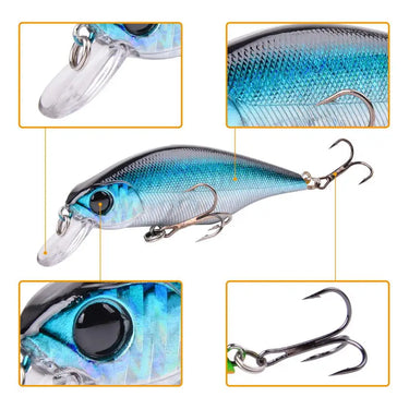 Fishing Lure 90mm 11g Minnow Crankbait Wobbler 3D Eyes Perch Artificial Bait Pike Carp Bait Swim Bait Fishing Pesca