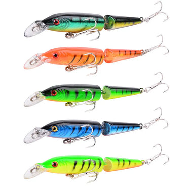 10.8cm 9.3g wobbler Pike Fishing Lures Artificial Multi Jointed Sections Bait Crankbait Fake Fish Fishing Accessories