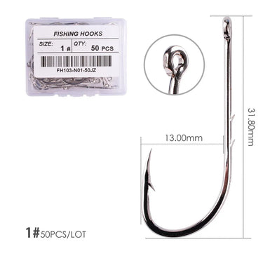 50/20pcs Barbed Fishing Hooks Sea Worm Carp Single Circle Hook Set Fly Fishing Accessories Tackle Carbon Steel Fishhook