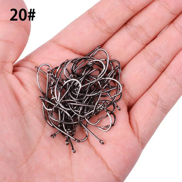 100pcs 30pcs Barbed Carp Fishing Hooks Pack Coating High Carbon Stainless Steel with Retail Original Box Fishing Hook Tackle