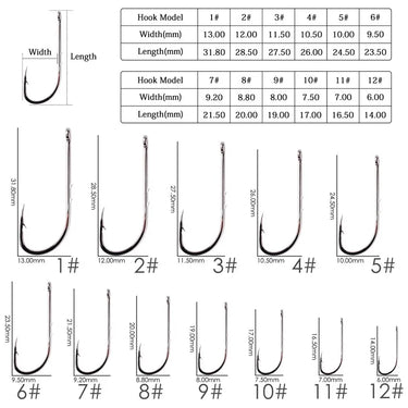 50/20pcs Barbed Fishing Hooks Sea Worm Carp Single Circle Hook Set Fly Fishing Accessories Tackle Carbon Steel Fishhook