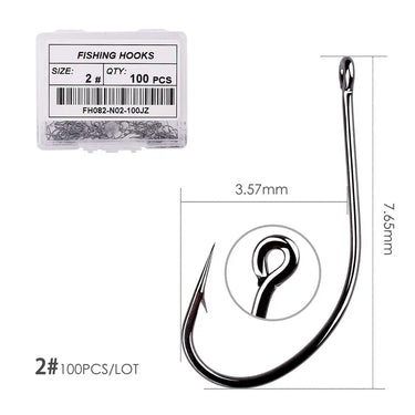 100pcs 30pcs Barbed Carp Fishing Hooks Pack Coating High Carbon Stainless Steel with Retail Original Box Fishing Hook Tackle