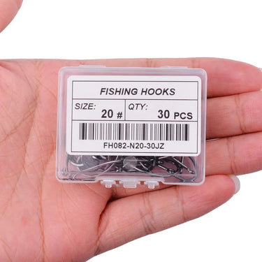 100pcs 30pcs Barbed Carp Fishing Hooks Pack Coating High Carbon Stainless Steel with Retail Original Box Fishing Hook Tackle