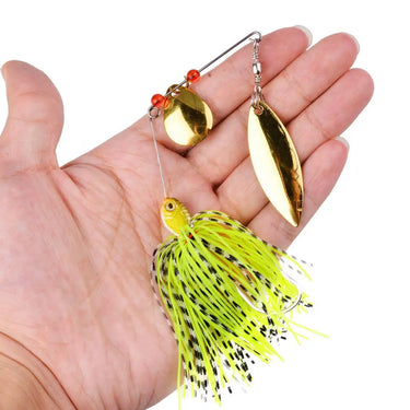15G Spinnerbait rubber jig Metal bait Spinner spoon Fishing Lure Sequin fishing Tackle pesca Wobbler carp fishing hook 1pcs