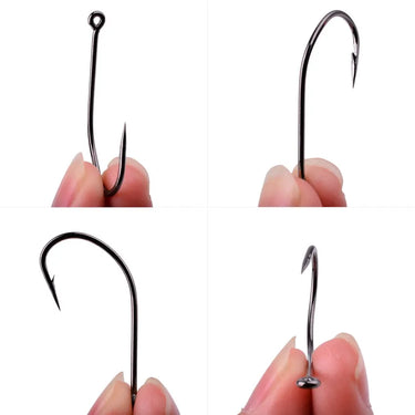 100pcs 30pcs Barbed Carp Fishing Hooks Pack Coating High Carbon Stainless Steel with Retail Original Box Fishing Hook Tackle