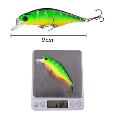 Fishing Lure 90mm 11g Minnow Crankbait Wobbler 3D Eyes Perch Artificial Bait Pike Carp Bait Swim Bait Fishing Pesca