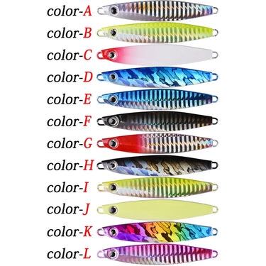 Metal Spinner Jig Fishing Lure 7g-80g Sinking Hard Artificial Bait Metal jig Fish Wobbler Carp Pike Fishing Tackle Bait