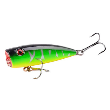 Popper Fishing Lure with 4# Hooks 7cm 9g Floating Crankbait Artificial Bait Poper Pesca Carp Pike