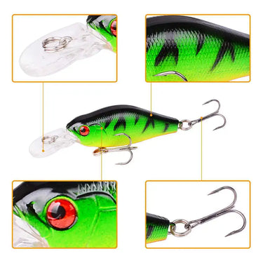 Crankbait Wobbler Hard Fishing Tackle 8g 7cm Swim Bait CrankBaits Bass Fishing Lures 10 Colors Fishing Accessories