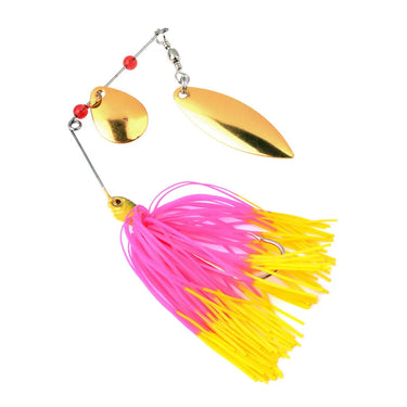 15G Spinnerbait rubber jig Metal bait Spinner spoon Fishing Lure Sequin fishing Tackle pesca Wobbler carp fishing hook 1pcs