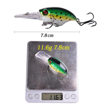 Laser Crank Fishing Lure 8CM 11.6G Hard Bait Artificial Wobblers Fake Bait Carp Bass Crankbait Fly Fishing Accessories