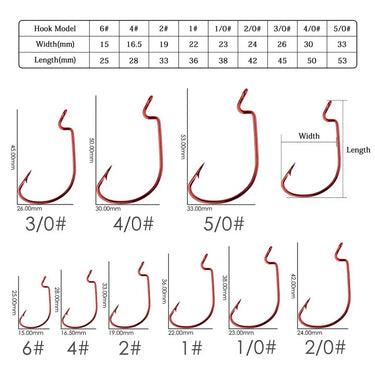 50pcs/lot High-carbon Steel Fishing Hooks Lead Jig Head 1#-50# Hooks Worm Pesca For Soft Bait Tackle High Quality Accessories