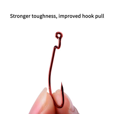 50pcs/lot High-carbon Steel Fishing Hooks Lead Jig Head 1#-50# Hooks Worm Pesca For Soft Bait Tackle High Quality Accessories