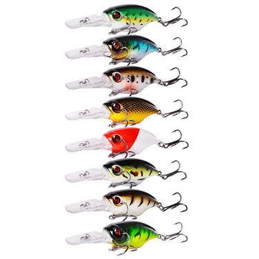 Laser Crank Fishing Lure 8CM 11.6G Hard Bait Artificial Wobblers Fake Bait Carp Bass Crankbait Fly Fishing Accessories