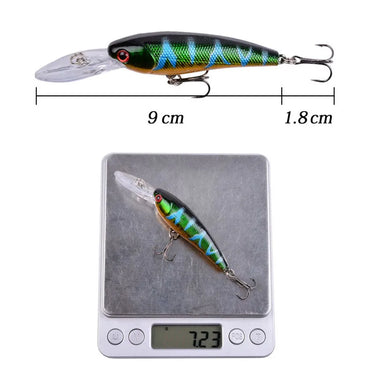 Minnow Fishing Lure 9cm 7g Hard Baits Artificial Quality Crankbait wobbler Bass Pike 6# Hooks Floating Bait