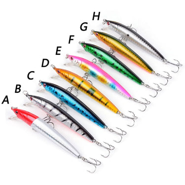 Lifelike Minnow Fishing Lure 9.5cm 7.5g Crankbait Hard Bait Tight wobbler Treble Hooks Plastic Fish Bait