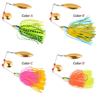 19.5G Spinnerbait Jig Metal Bait Spinner Spoon Bass Baits Sequin Fishing Tackle Lures Pike Wobbler Carp Fishing Hook