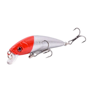 1Pcs Minnow Fishing Lure 70mm 8g 3D Eyes Crankbait Wobbler Artificial Plastic Hard Bait Fishing Tackle Peche Pesca Trolling Lure