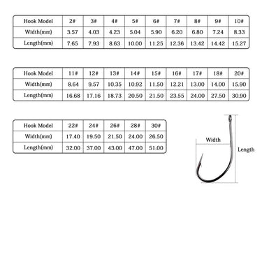 100pcs 30pcs Barbed Carp Fishing Hooks Pack Coating High Carbon Stainless Steel with Retail Original Box Fishing Hook Tackle