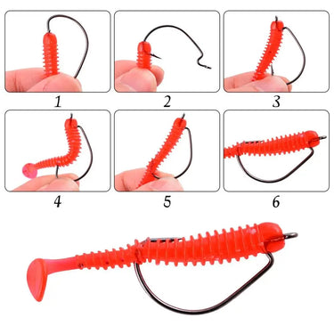 10pcs/ Set Fishing Hook Carbon Steel Wide Crank Offset Fishhook For Soft Worm Lure 5/0#-1# Bass Barbed Carp Fishing Hooks