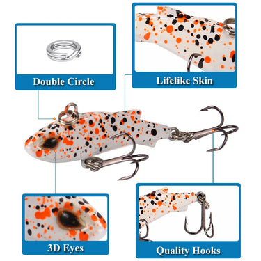 Sinking Mini VIB Outdoor Fishing Lure 4.5cm 4g Vibration Artificial Baits Winter Ice Fishing Wobbler Bass Crankbait Fishing