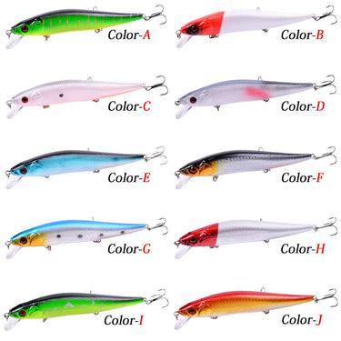 Minnow Fishing Lure 14cm 22.5g Floating Artificial Hard Bait Bass Wobblers Lures Crankbait Pike Treble Hooks Tackle