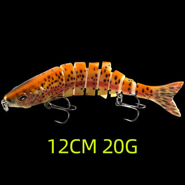 12cm 20g Sinking Wobblers 8 Segments Fishing Lures Multi Jointed Swimbait Hard Bait Fishing Tackle For Bass Isca Crankbait