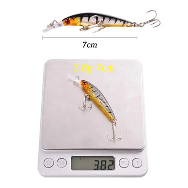 7cm 3.8g Crankbait Fishing Lure Artificial Crank Hard Bait Plastic Lifelike Swimbait Fishing Wobbler Japan Fish Lures