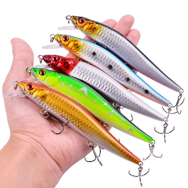 Minnow Fishing Lure 14cm 22.5g Floating Artificial Hard Bait Bass Wobblers Lures Crankbait Pike Treble Hooks Tackle