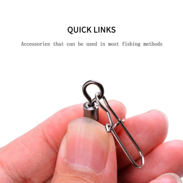 10PCS Pike Fishing Accessories Horoscope Connector Pin Bearing Rolling Swivel Stainless Steel Snap Fishhook Lure Swivels Tackle