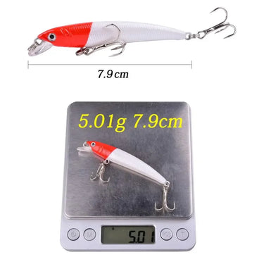 Minnow Fishing Lure 7.5cm 4g Topwater Hard Bait Wobbler Jig Bait Crankbait Carp Striped Bass Pesca Fishing Tackle SwimBait