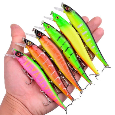 Fishing Lure 13.7g Minnow Crankbait Wobblers 3D Eyes Perch Artificial Bait Pike Carp Bait Swim Bait Fishing Pesca