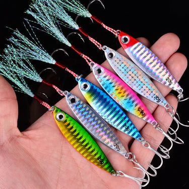 Shore Cast Metal Jig Spoon Fishing Lures 7g 10g 15g 20g 30g Jigging Super hard Lead Baits Fish sea Baits with Hooks