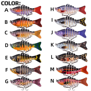 7 Segments Jointed Hard Artificial Fishing Lures Bionic Crankbait Sinking Wobbler Sea Plastic Fishing Accessories