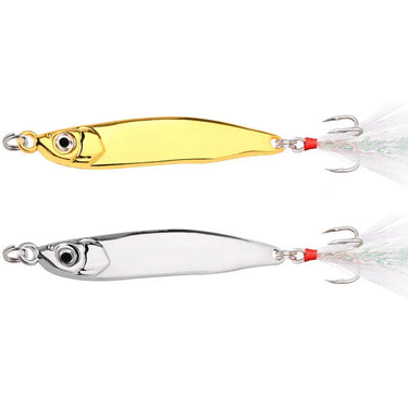 Fishing Biats Metal Spoon Lure Silver Gold 5g - 80g Metal Baits Spoon Fishing Lure Sequins Tackle