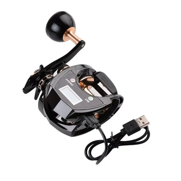 6+1BB Line Counter Baitcasting Reel Digital Display Electronic Fishing Wheel Trolling 6.4:1 Ratio 10kg Max Drag Casting Reels