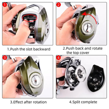 Lightweight Spool 10.1:1 Gear Ratio Baitcasting Fishing Wheel Baitcasting Reel 10kg Max Drag Saltwater High Speed Fishing Reel