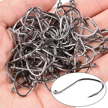 10pcs/box Fishing Hooks with Barbs, Corrosion-resistant and High-quality Carbon Steel Fishhooks, Multi Size Fishing Hooks Set