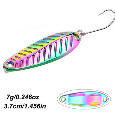 1pcs Metal Fishing Lures Spoon  7g 5g 3.5g Fishing Bait Spoon Hard Lures Metal Lures
