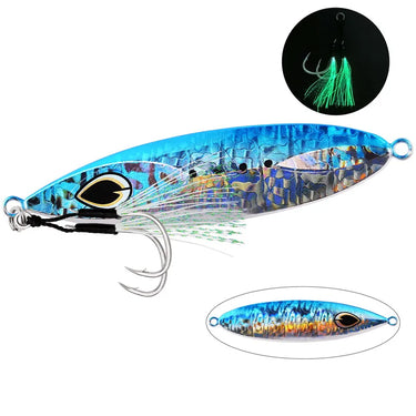 Slow Jig Metal  Fishing Lures 80g100g 120g Luminous Bait Saltwater Lure Articulos De Pesca Isca Artificial Fake Fish