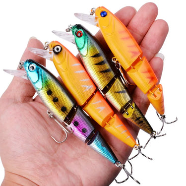 Multi Section Sea Bass Hard Fishing Lure 3D Fish Eyes Crankbaits Minnow Fake Artificial Bait Suit For Fishing Carp Tackle